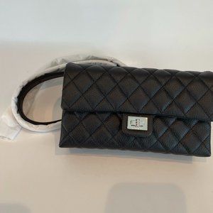 Chanel Aged Calfskin Quilted 2.55 Reissue Flap Belt Bag Clutch Bag